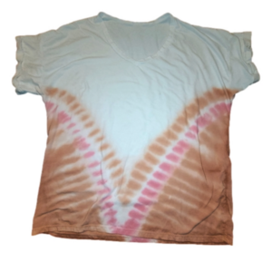 Like Love white tie dye rust orange short sleeve tee - 3X